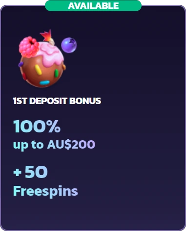 1st deposit AVIABLE