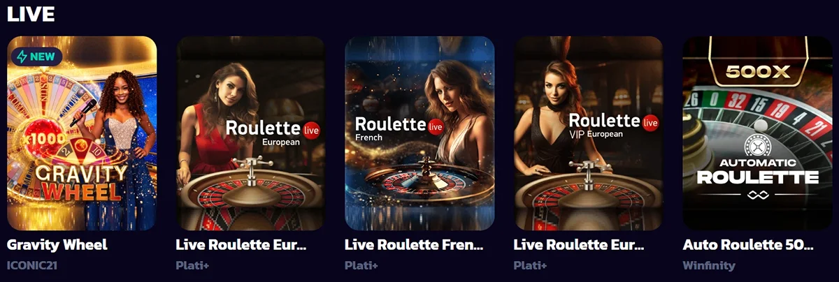 21bit Casino live games